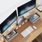 CAIYUN stojalo za dva monitorja z 2 predaloma 100cm - slika 3