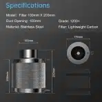 Hon&Guan filter z aktivnim ogljem 100 mm × 200 mm - slika 4