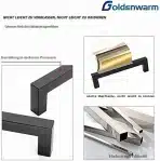 15x Goldenwarm Ročaji za Pohištvo 160 mm - slika 3