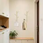 2x Rebanky Leseni Stenski Obešalnik 40 cm s 4 Kavlji - slika 5