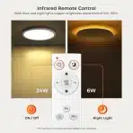 Matane LED Stropna Svetilka 24 W z Daljincem – 30 cm - slika 4