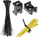 100x QWORK Vijačni Nosilci za Kable + 100x Kabelske Vezice 20 cm - slika 6
