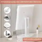 FUNTOUCH LED Kozmetično Ogledalo z 10x Povečavo - slika 3
