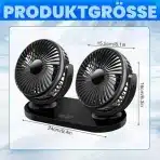KUWUNG Dvojni USB Ventilator za Avto - slika 2