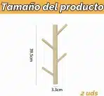 2x Rebanky Leseni Stenski Obešalnik 40 cm s 4 Kavlji - slika 2