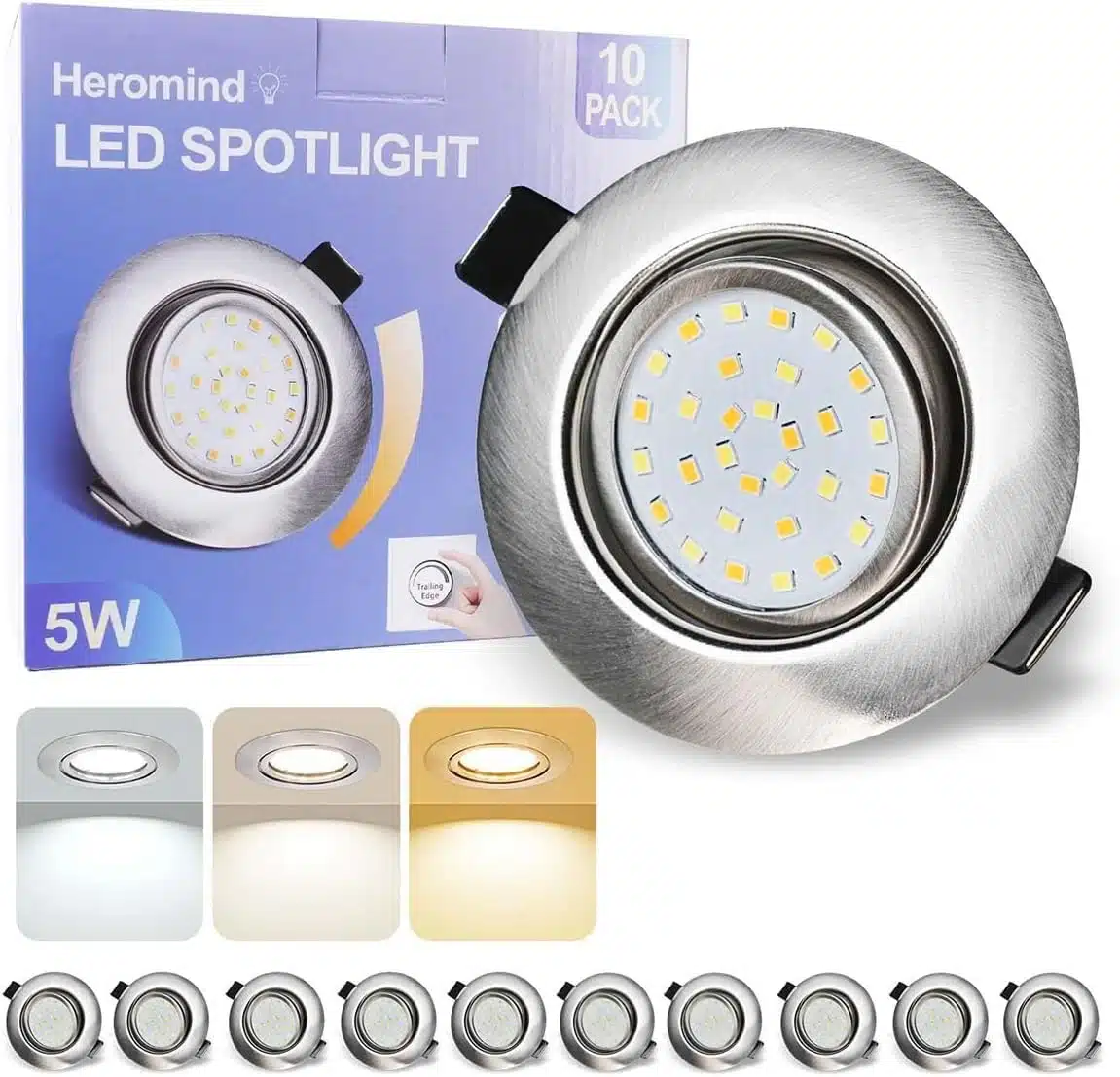 61TRfCb3erL._AC_SL1151 10x Heromind LED Vgradni Reflektorji 5 W - slika 1
