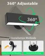 2x Toowell Brezžična LED Stenska Svetilka 5000 mAh - slika 3