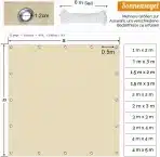 Oneshlee Vodoodporno Senčno Jadro 2 × 2 m - slika 7