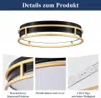 Vikaey LED stropna svetilka 30 cm 24 W - slika 4