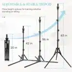 GHWMYD glava za lasulje 55,8 cm s stojalom 160 cm - slika 4