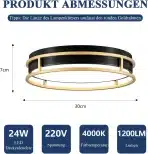 Vikaey LED stropna svetilka 30 cm 24 W - slika 3