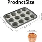 YXHZVON Silikonski Pekač za 12 Muffinov - slika 2