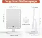 FUNTOUCH LED Kozmetično Ogledalo z 10x Povečavo - slika 5