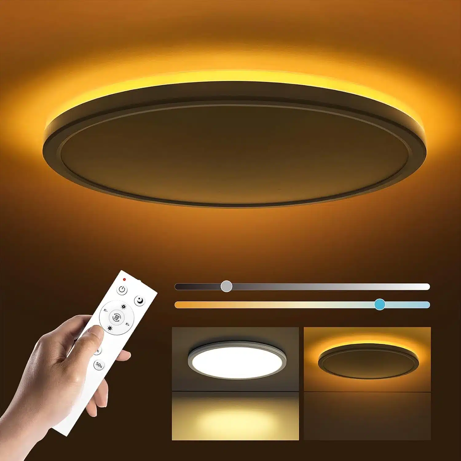 61z5Vu2t9GL._AC_SL1500 Matane LED Stropna Svetilka 24 W z Daljincem – 30 cm - slika 1