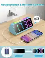 Netzu Otroška Digitalna Budilka z RGB Lučko - slika 5