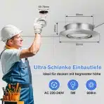 10x Heromind LED Vgradni Reflektorji 5 W - slika 5