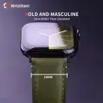 Wristitani Usnjen Pašček za Apple Watch 38–49 mm - slika 4