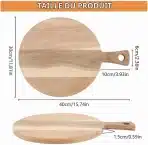 SHUESS Lesena Deska za Pico 40 cm iz Akacijevega Lesa - slika 2