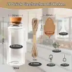 20x Samulee Steklenička s Plutovinastim Zamaškom - slika 2