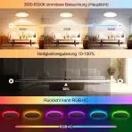 ToyGlee Pametna RGBIC LED Stropna Svetilka 36 W - slika 2