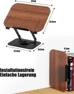 Loyal Leseno Stojalo za Knjige z 360° Vrtljivo Osnovo - slika 4