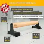2x Double Circle Ročaji za Sklece z Lesenimi Ročaji - slika 2