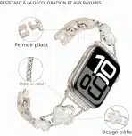 Sixmoat Kovinski Pašček za Apple Watch 38, 40, 41 in 42 mm - slika 3