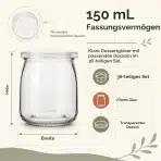 36x JMIATRY Stekleni Kozarčki s Pokrovi 150 ml - slika 2