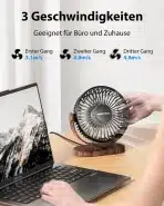 SWEETFULL Mini USB Namizni Ventilator s 3 Hitrostmi - slika 2