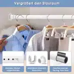 VIOREMOS Teleskopska Garderobna Palica 74–130 cm - slika 2