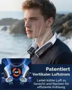Lepwings Prenosni Ventilator za Okoli Vratu 6 Hitrosti - slika 2