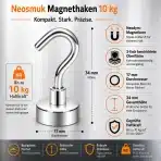 10x Neosmuk Magnetni Kavelj 11 kg - slika 2