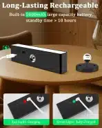 2x Toowell Brezžična LED Stenska Svetilka 5000 mAh - slika 4