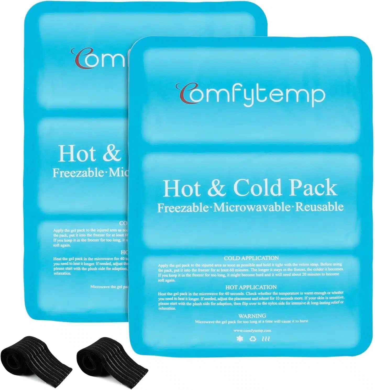 71cPAIcalkL._AC_SL1491 2x Comfytemp Gel Hladilni Obkladek 27 × 37 cm s Trakovi - slika 1