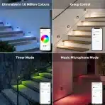 8x Arotelicht Vgradna LED Stopniščna Svetilka RGB+WW+CW 1,5 W - slika 2