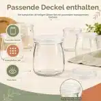 36x JMIATRY Stekleni Kozarčki s Pokrovi 150 ml - slika 4