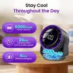 PALATALA Prenosni Namizni Ventilator z Baterijo - slika 4