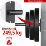 2x SYL Fitness Stensko Držalo za Utežne Plošče 25 mm - slika 4