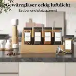 12x Posodica za Začimbe 120 ml s Črnim Pokrovom - slika 4