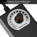 QWORK Cevni Ventilator z Regulatorjem Hitrosti 100 mm 103 m³/h - slika 4