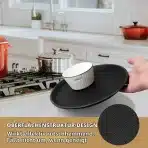 4x AZKEEGREY Protizdrsni Okrogli Servirni Pladnji 28 cm - slika 3