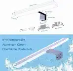 YIQAN LED Svetilka za Ogledalo 30 cm 8 W - slika 2