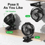 Minthouz Ventilator s Sponko 8000 mAh 5 Hitrosti - slika 4