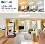 2x BestLuz LED stropni svetilki 58 × 20 cm 24 W - slika 3