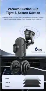Awei X72 Avtomobilsko Držalo za Telefon s Priseskom - slika 3