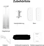 LED namizna svetilka v obliki polmeseca 74 cm z držalom za telefon - slika 4