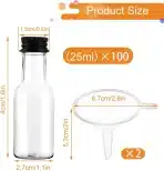 100x Mivide Mini Plastenke 25 ml s Pokrovčki - slika 2
