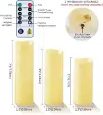 3x Homemory LED Sveče za Zunanjo Uporabo z Daljincem - slika 2