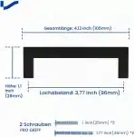 10x LONTAN Aluminijasti Ročaji za Pohištvo 96 mm - slika 2