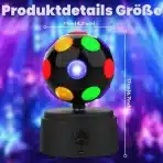 Vrtljiva Disco Krogla z Večbarvno LED Osvetlitvijo – 11 cm - slika 2
